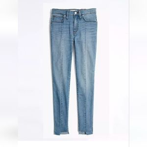 Madewell 9" High Rise Skinny Jeans with Seam Detail and Step Hem, Size 32